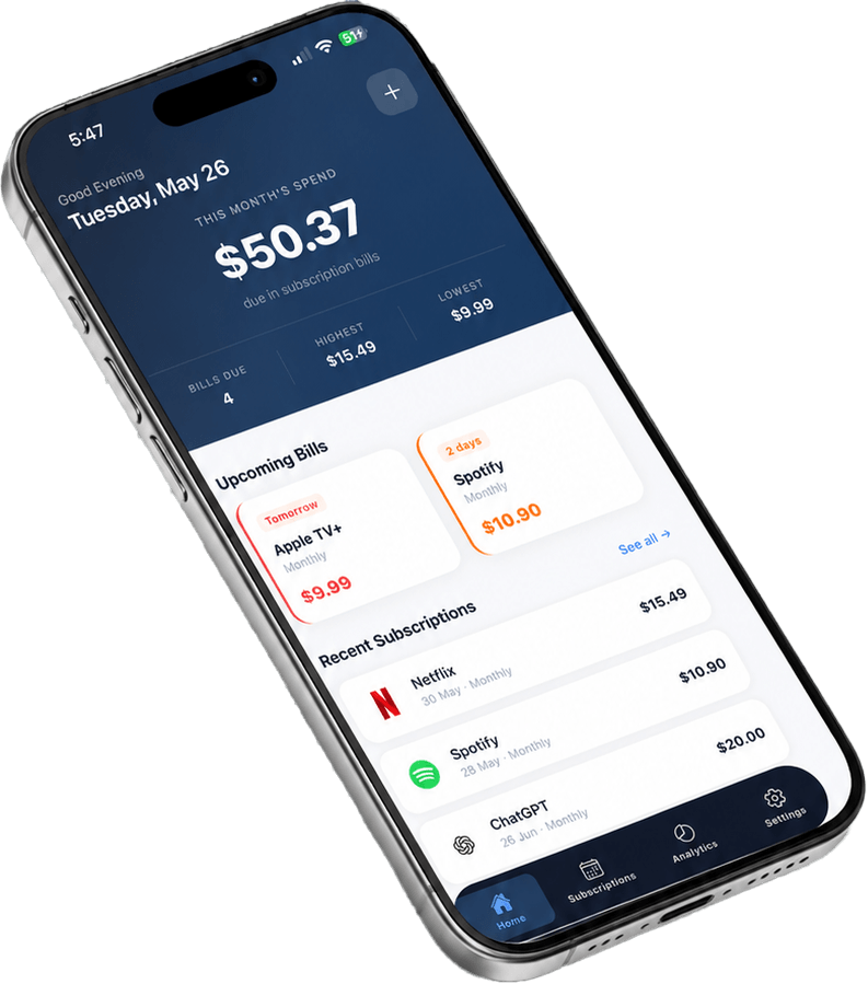 Sublio app mockup